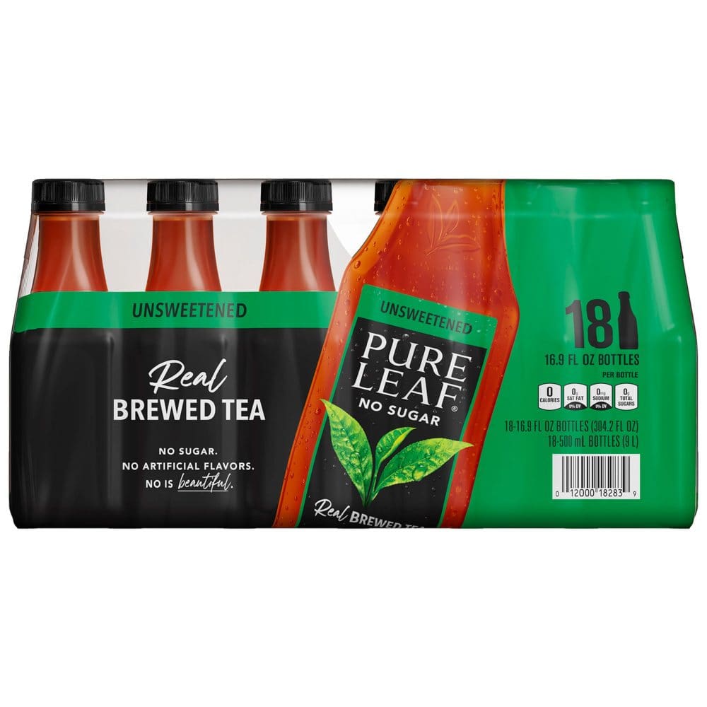 Pure Leaf Real Brewed Tea Unsweetened Black Tea (16.9 fl. oz. 18 pk.) - Bottled Tea & Coffee - Pure