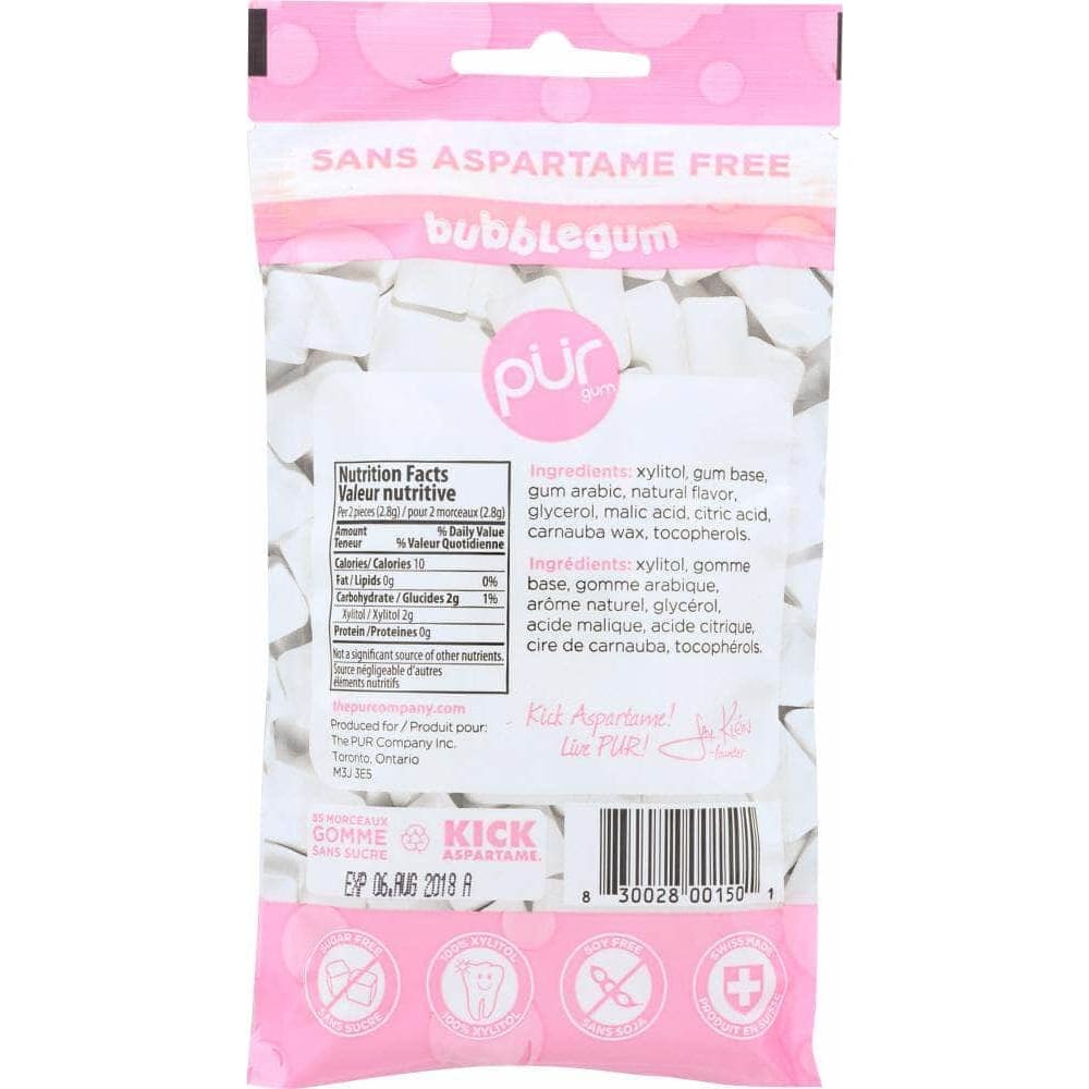 Pur Gum Pure Mints Gum Gum Bubblegum Bag, 77 gm