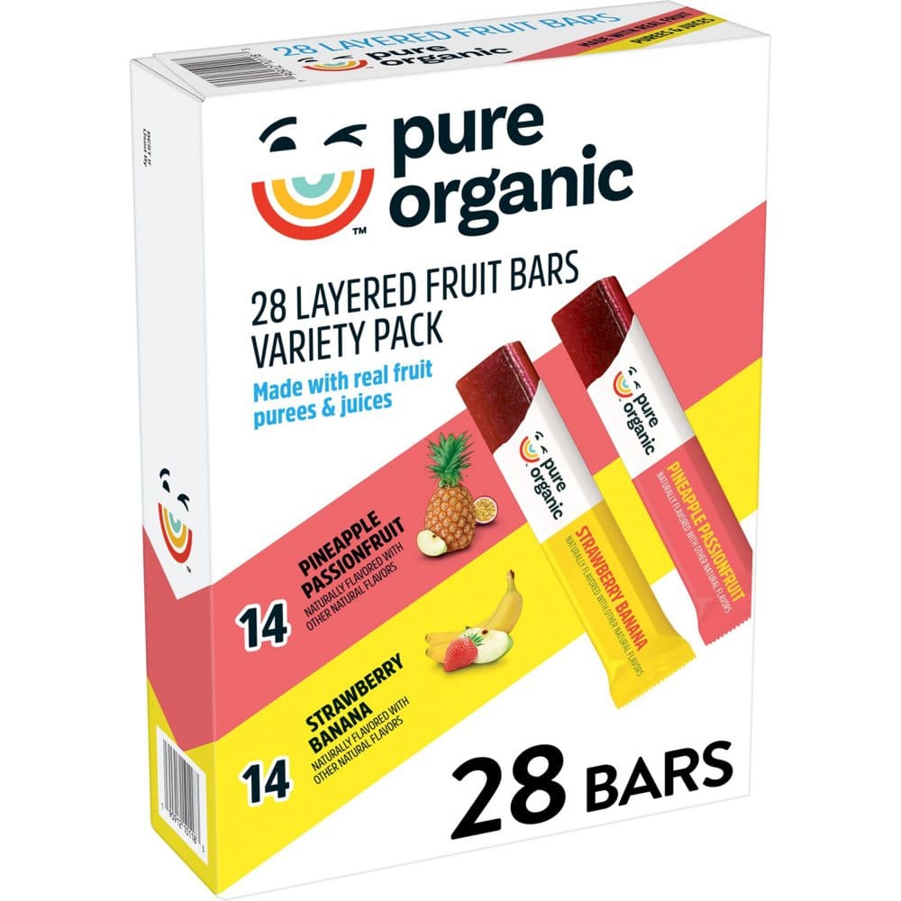 Pure Organic Layered Fruit Bars Variety Pack (0.63 oz. 28 pk.) - Fruit Snacks - ShelHealth