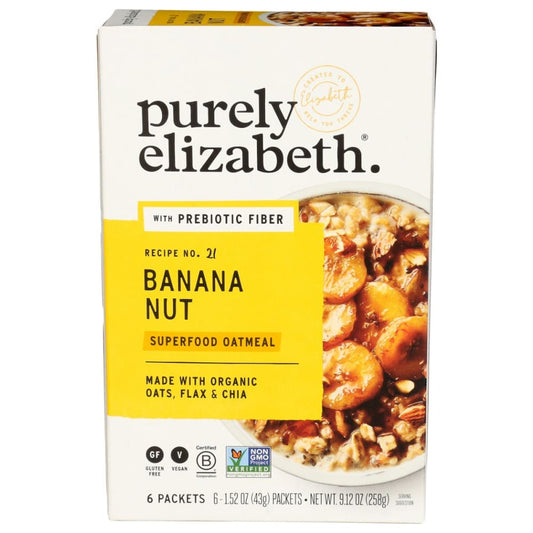 PURELY ELIZABETH: Banana Nut Superfood Oat 9.12 OZ (Pack of 4) - Grocery > Breakfast > Breakfast Foods - PURELY ELIZABETH