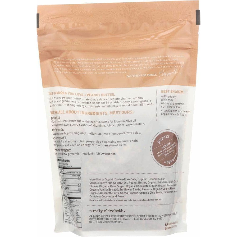 Purely Elizabeth Purely Elizabeth Chocolate Sea Salt Peanut Butter Granola, 10 oz