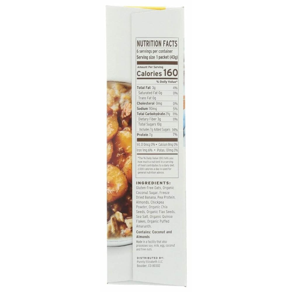 PURELY ELIZABETH Purely Elizabeth Oatmeal Instant Banana Nut, 9.12 Oz