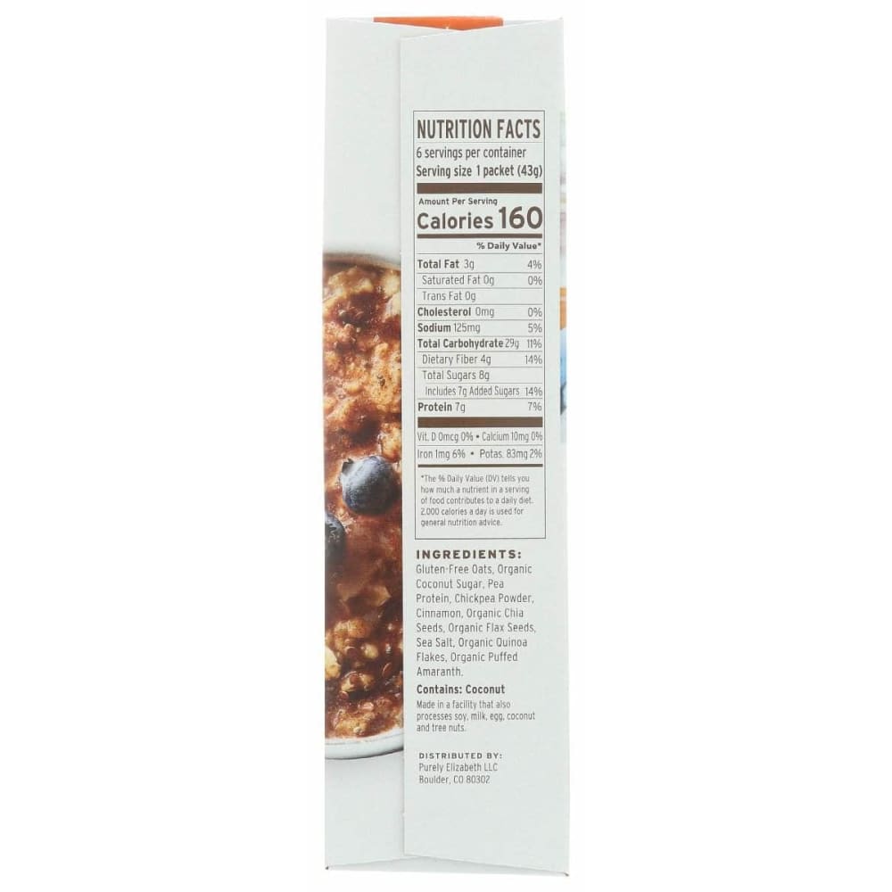 PURELY ELIZABETH Purely Elizabeth Oatmeal Instant Classic Cinnamon, 9.12 Oz