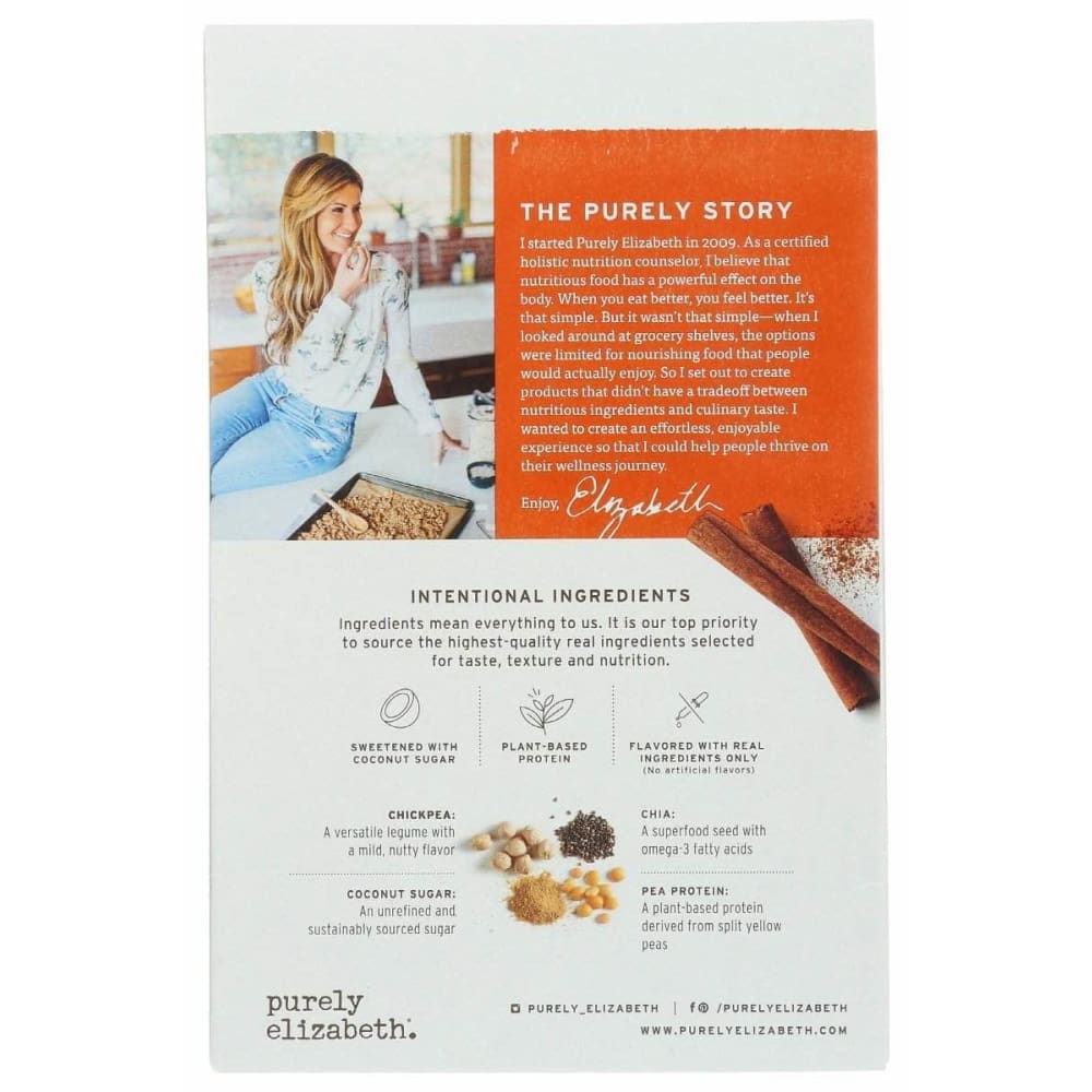 PURELY ELIZABETH Purely Elizabeth Oatmeal Instant Classic Cinnamon, 9.12 Oz