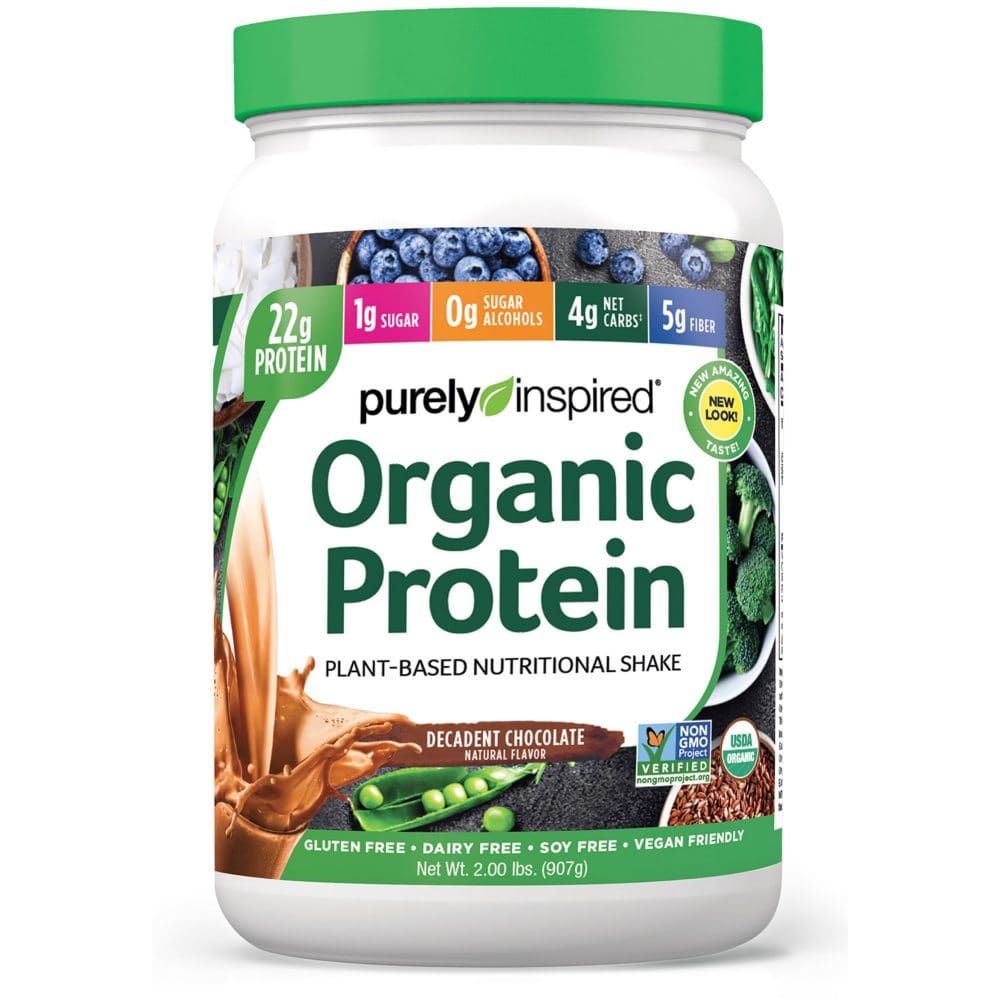 Purely Inspired Organic Protein Powder 100% Plant-Based Chocolate (2 lbs.) - Protein & Fitness - Purely