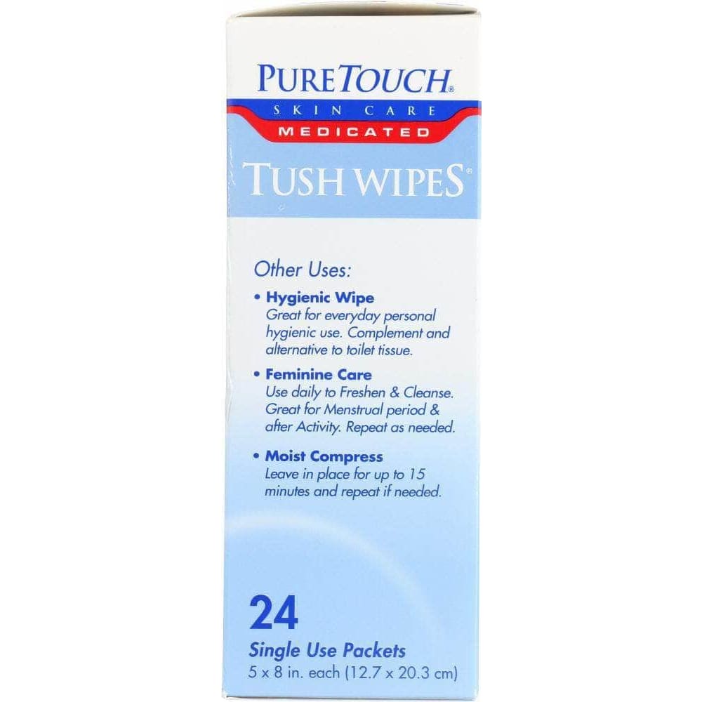 PURETOUCH Puretouch Skin Tush Wipes Medicated, 24 Ct