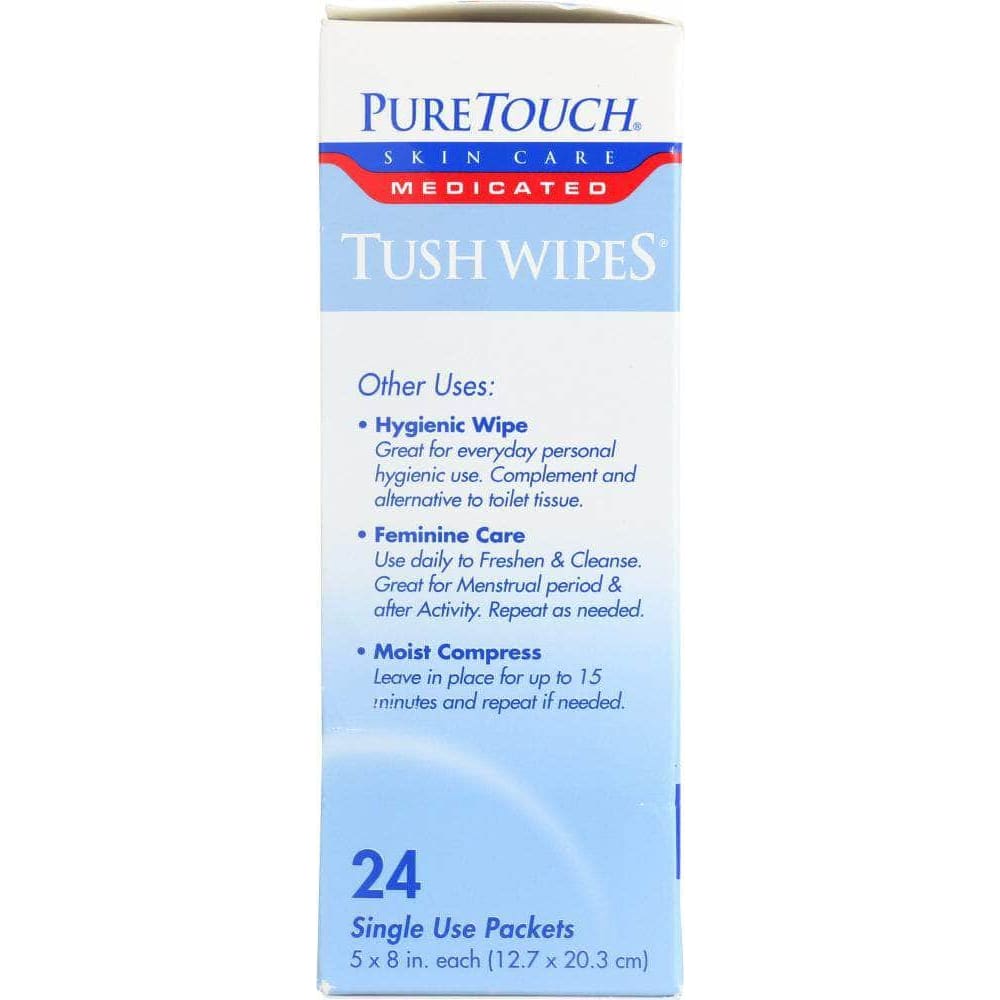 PURETOUCH Puretouch Skin Tush Wipes Medicated, 24 Ct