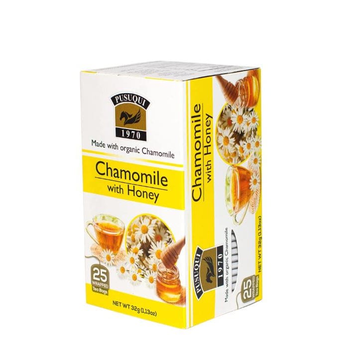 PUSUQUI: Chamomile With Honey Tea 25 bg (Pack of 5) - Grocery > Beverages > Coffee Tea & Hot Cocoa - PUSUQUI