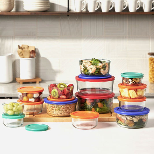 Pyrex Simply Store 28-Piece Glass Food Storage Set - Food Storage - ShelHealth