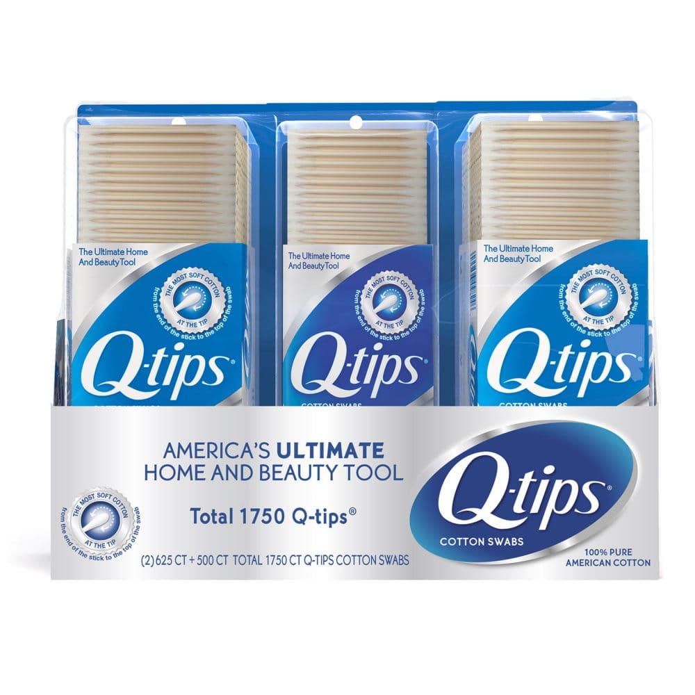Q-tips Cotton Swabs (625 ct. 2 pk. + 500 ct. 1 pk.) - First Aid - Q-tips Cotton