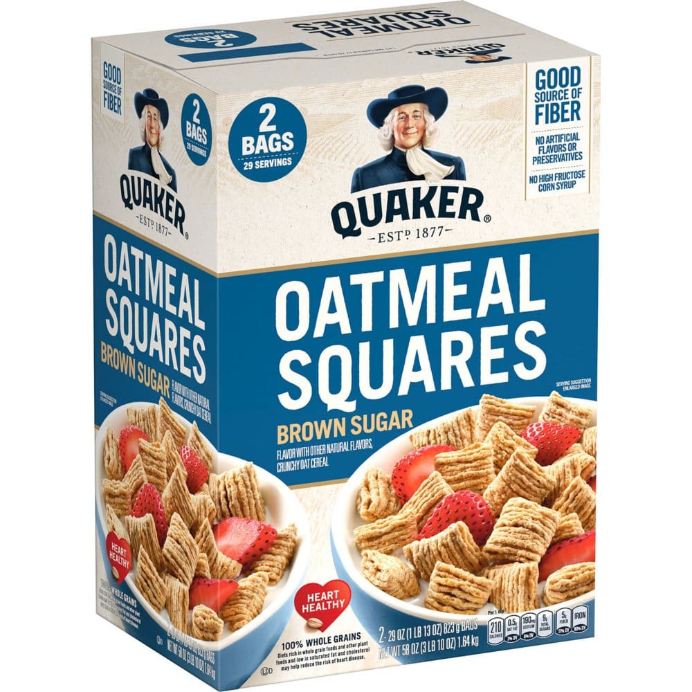 Quaker Oatmeal Squares Brown Sugar (29 oz. 2 pk.) - Cereal & Breakfast Foods - Quaker Oatmeal