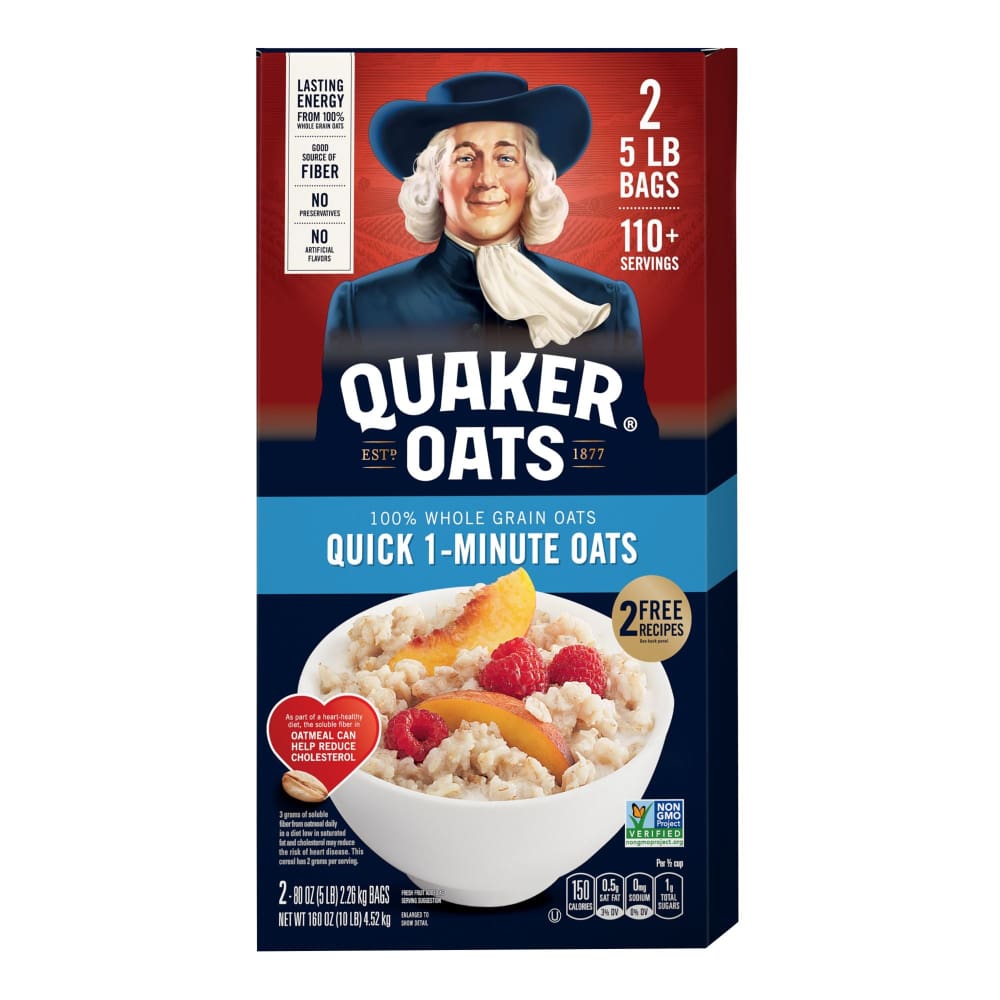 Quaker Oats Quick 1-Minute Oats 2 pk./5 lbs. - Quaker