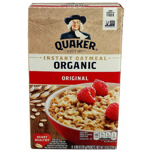 QUAKER QUAKER Organic Instant Oatmeal Original, 7.9 oz