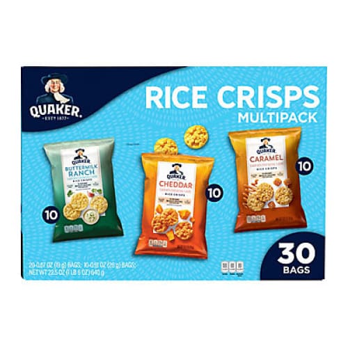 Quaker Multipack Quaker Rice Crisps Snacks Variety Pack, 30 ct. | ShelHealth