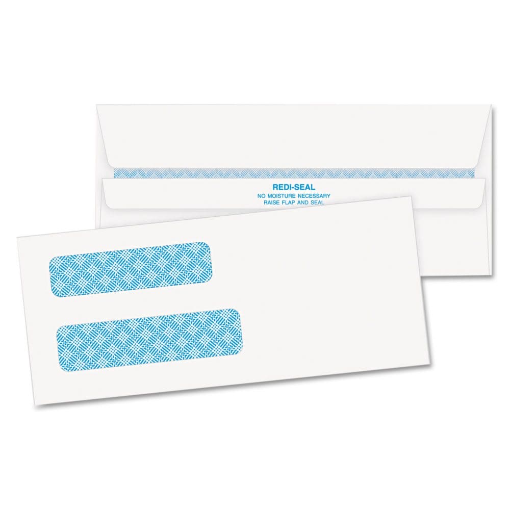 Quality Park - Double Window Envelopes #8-5/8 Security Tint Redi-Seal - 500 Count - Writing Pads Notebooks & Envelopes - Quality