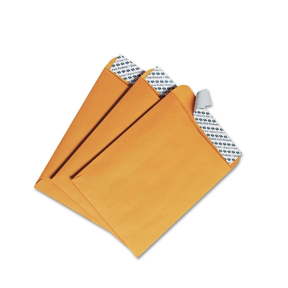 Quality Park - Redi-Strip Catalog Envelope 6 x 9 Brown Kraft - 100/Box - Writing Pads Notebooks & Envelopes - Quality