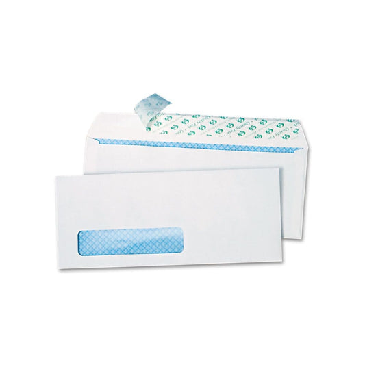 Quality Park - Redi-Strip Security Tinted Window Envelope Contemporary #10 White - 500/Box - Writing Pads Notebooks & Envelopes - Quality