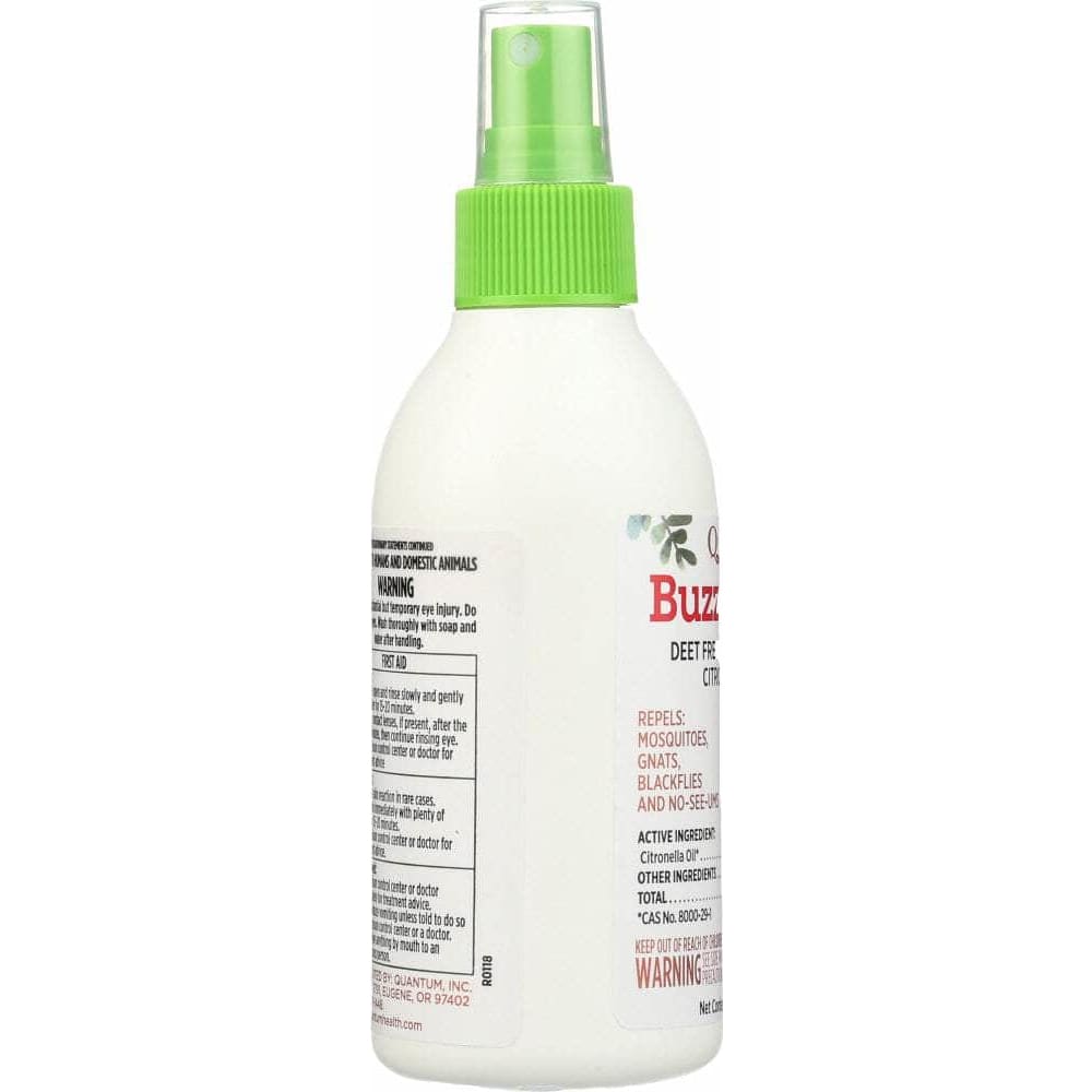 Quantum Health Quantum Buzz Away Deet Free Insect Repellent Citronella Spray, 6 oz