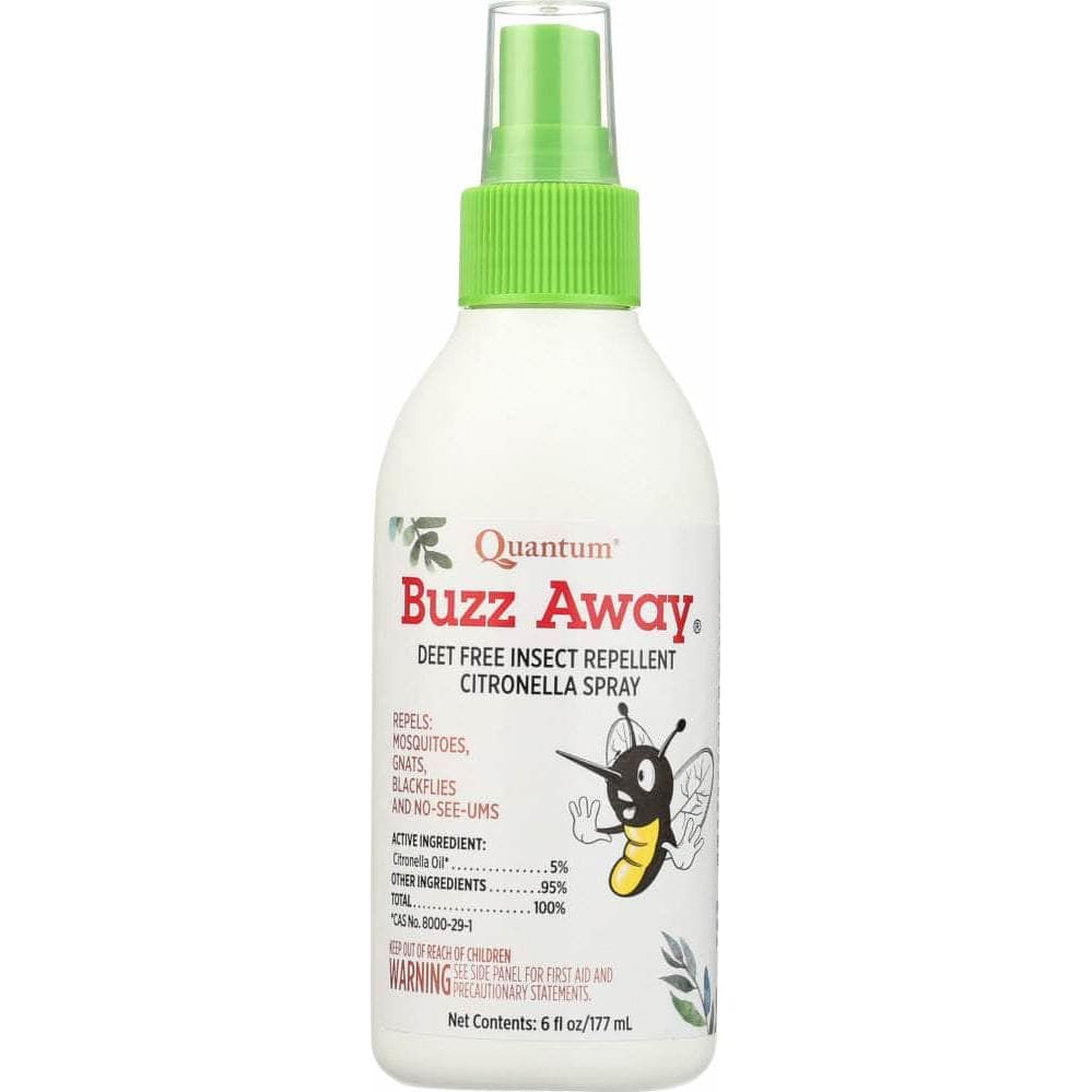 Quantum Health Quantum Buzz Away Deet Free Insect Repellent Citronella Spray, 6 oz