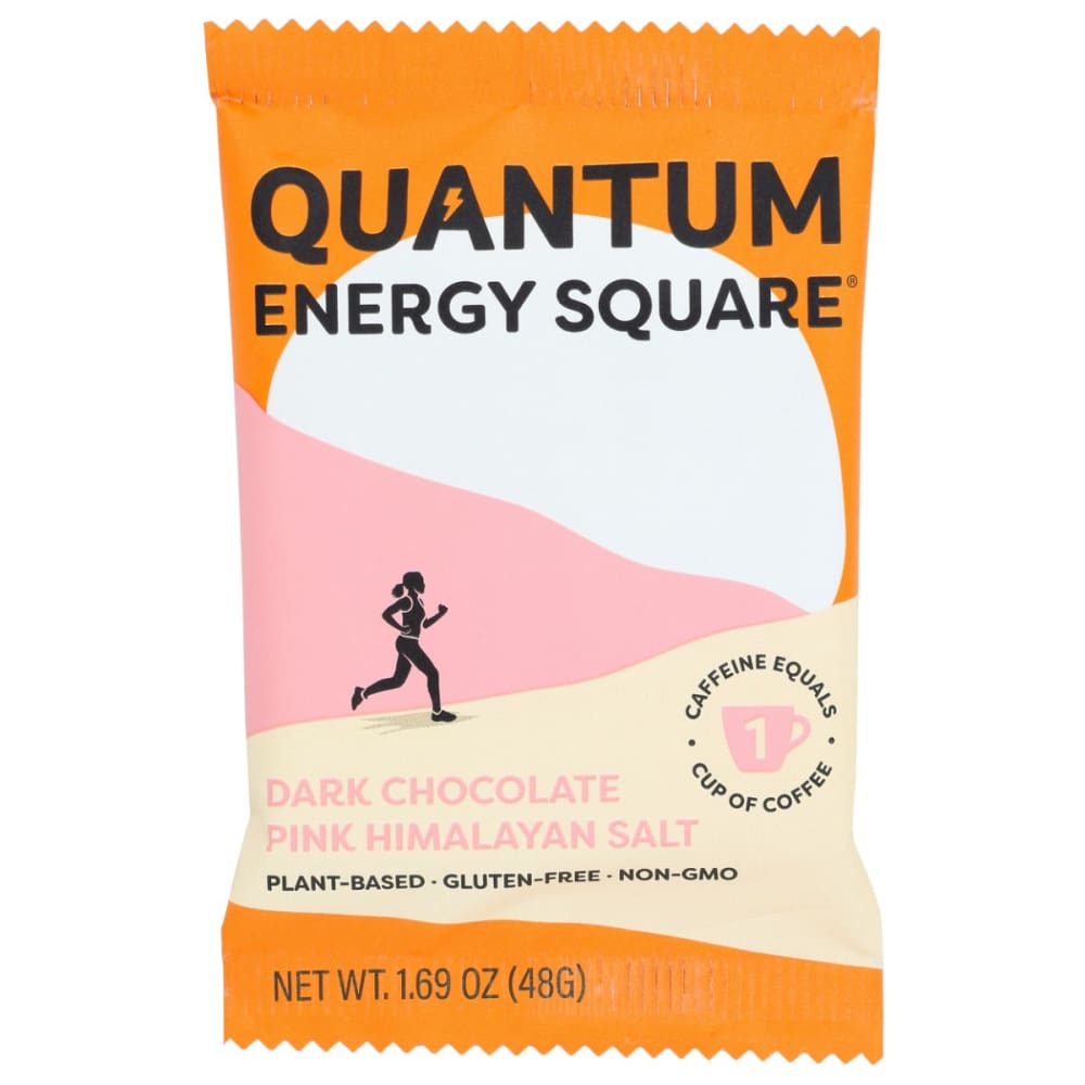 QUANTUM ENERGY SQUARES: Bar Dark Chocolate Pink Himalayan Salt 1.69 OZ (Pack of 6) - QUANTUM ENERGY SQUARE