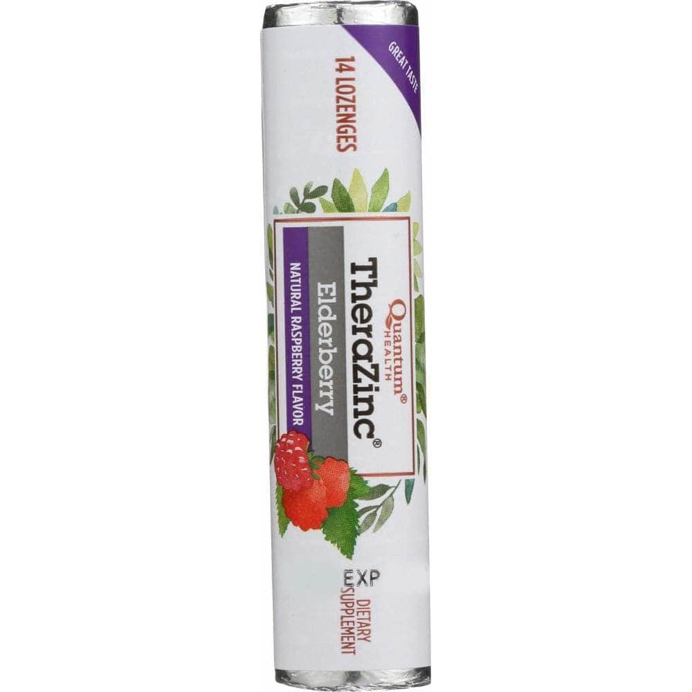 THERAZINC Quantum Health Therazinc Elderberry Raspberry Flavor Lozenges, 14 Ct
