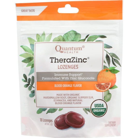 QUANTUM: TheraZinc Blood Orange Lozenges 18 ea (Pack of 4) - Herbs & Homeopathic > Vitamins & Supplements > HERBAL FORMULAS COLD & FLU &