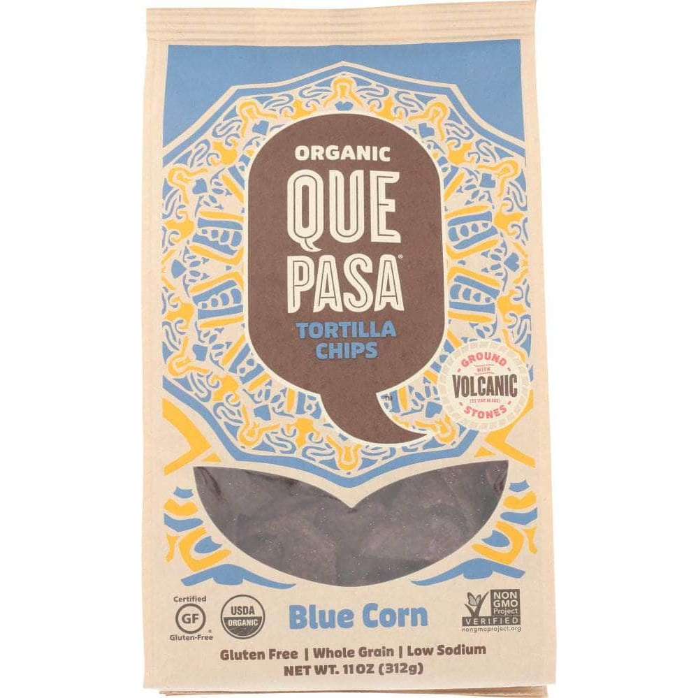Que Pasa Que Pasa Blue Corn Tortilla Chips, 11 oz