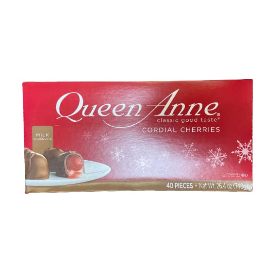 Queen Anne Christmas Milk Chocolate Cordial Cherries 26.4 oz Box 40 Pieces - Queen Anne