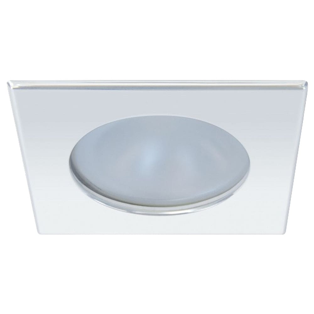 Quick Blake XP Downlight LED - 4W IP66 Spring Mounted - Square Stainless Bezel Round Warm White Light - Lighting | Dome/Down Lights - Quick