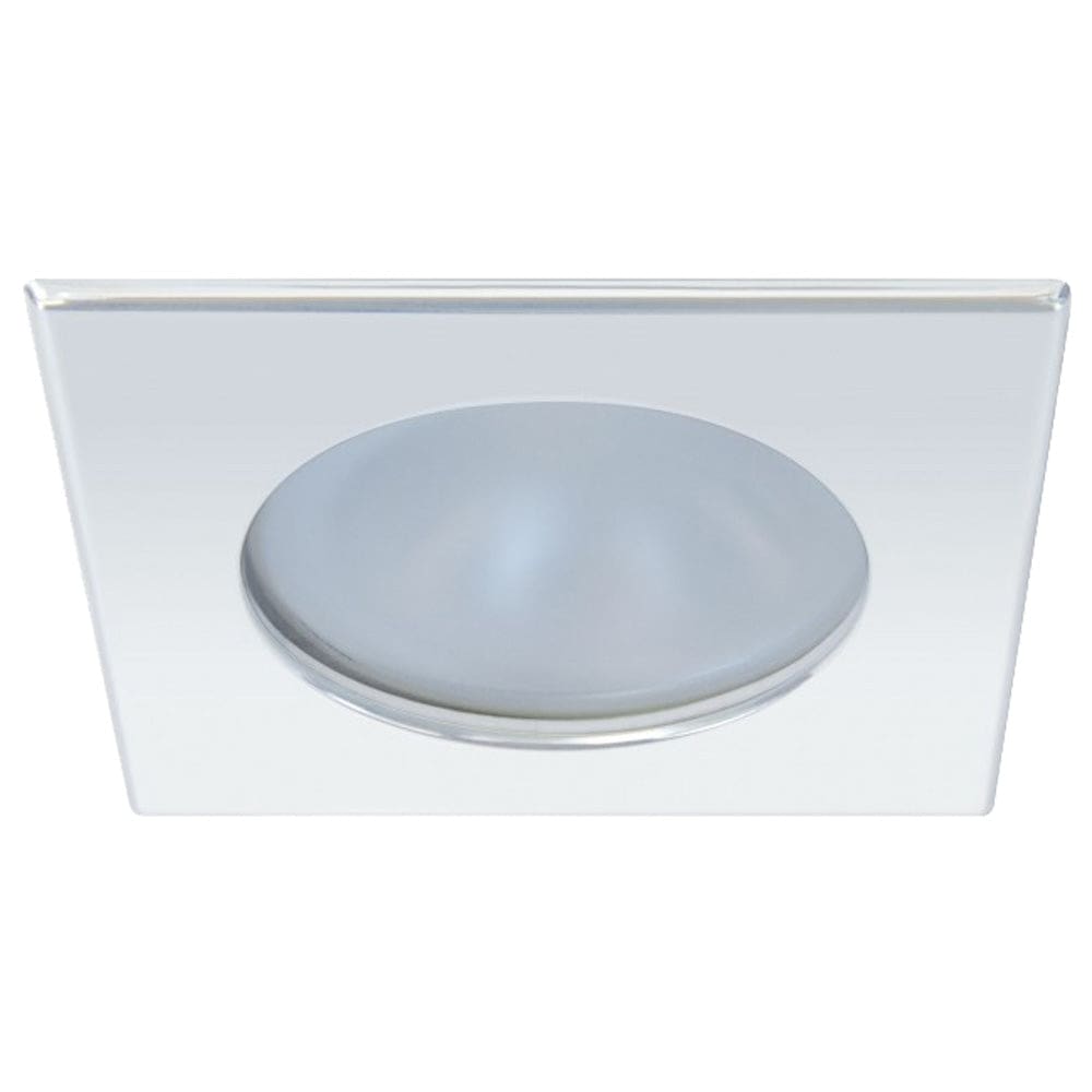 Quick Blake XP Downlight LED - 6W IP66 Spring Mounted - Square Stainless Bezel Round Warm White Light - Lighting | Dome/Down Lights - Quick