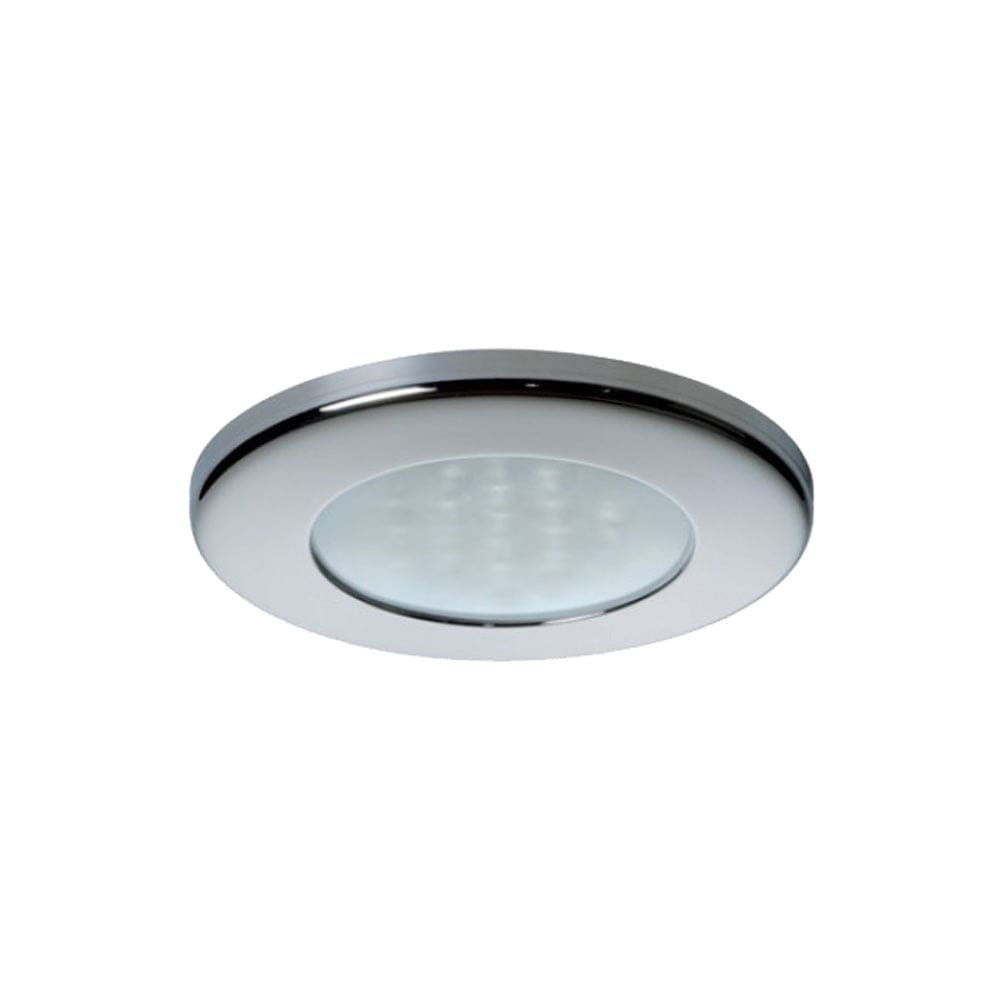 Quick Ted Cs Downlight LED - 2W IP40 Spring Mounted w/ Switch - Round Stainless Bezel Round Warm White Light - Lighting | Dome/Down Lights -