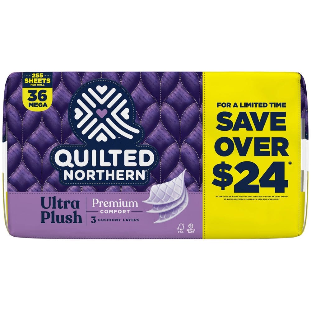 Quilted Northern Ultra Plush Toilet Paper (255 sheets/roll 36 rolls) - Paper & Plastic Instant Savings - ShelHealth