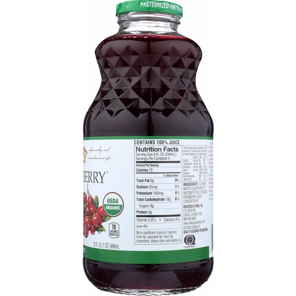 Rw Knudsen R.W. Knudsen Family Just Cranberry Juice Organic, 32 oz