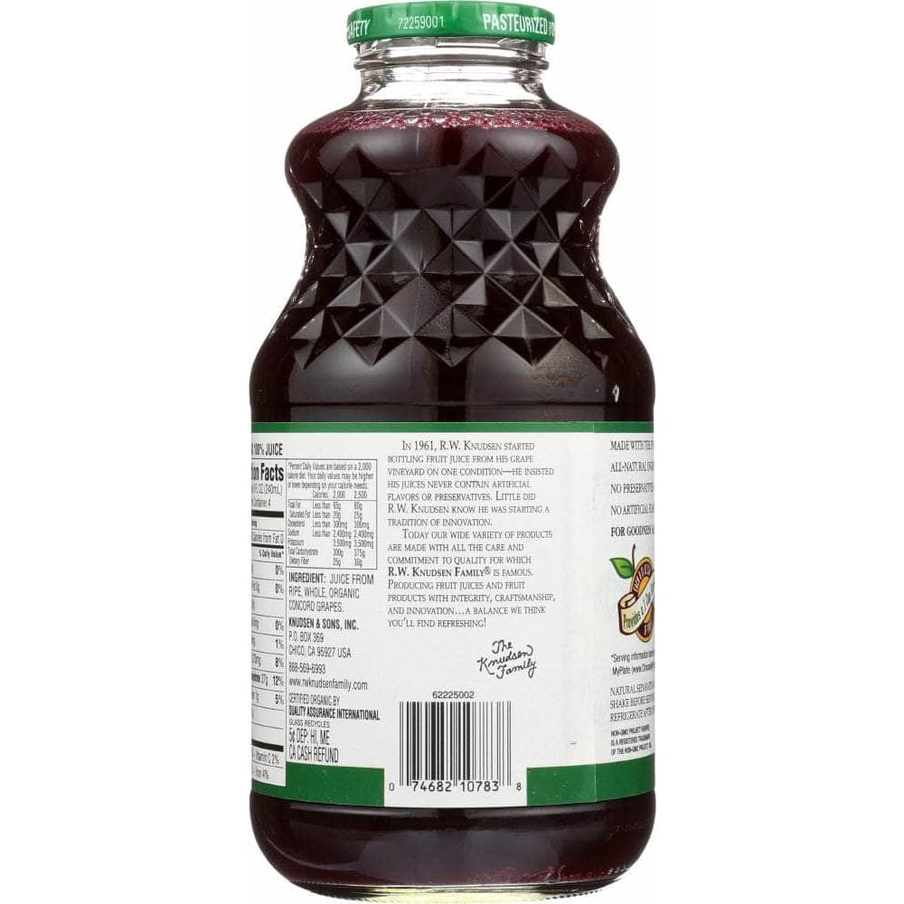 Rw Knudsen R.W. Knudsen Family Organic Juice Just Concord Grape, 32 oz