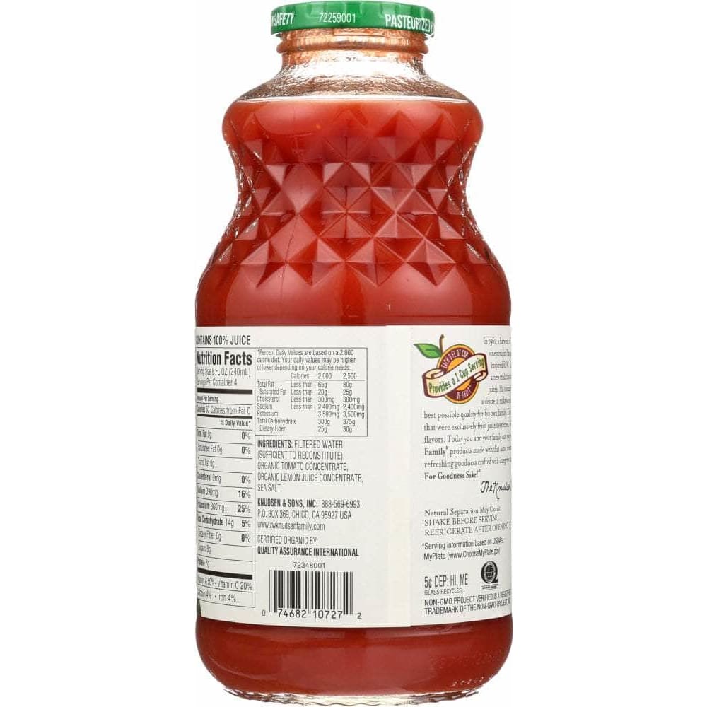 Rw Knudsen R.W Knudsen Family Organic Juice Tomato, 32 oz