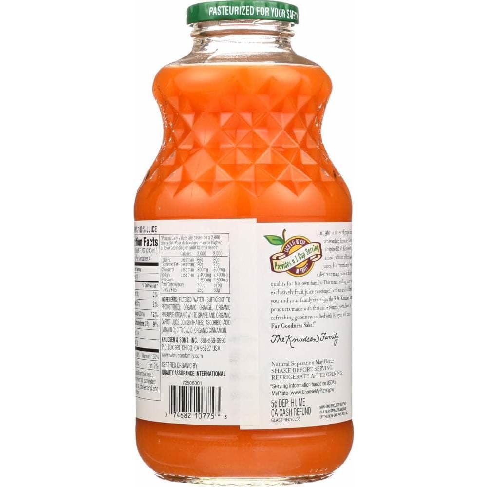 Rw Knudsen R.W. Knudsen Organic Orange Carrot Juice, 32 oz