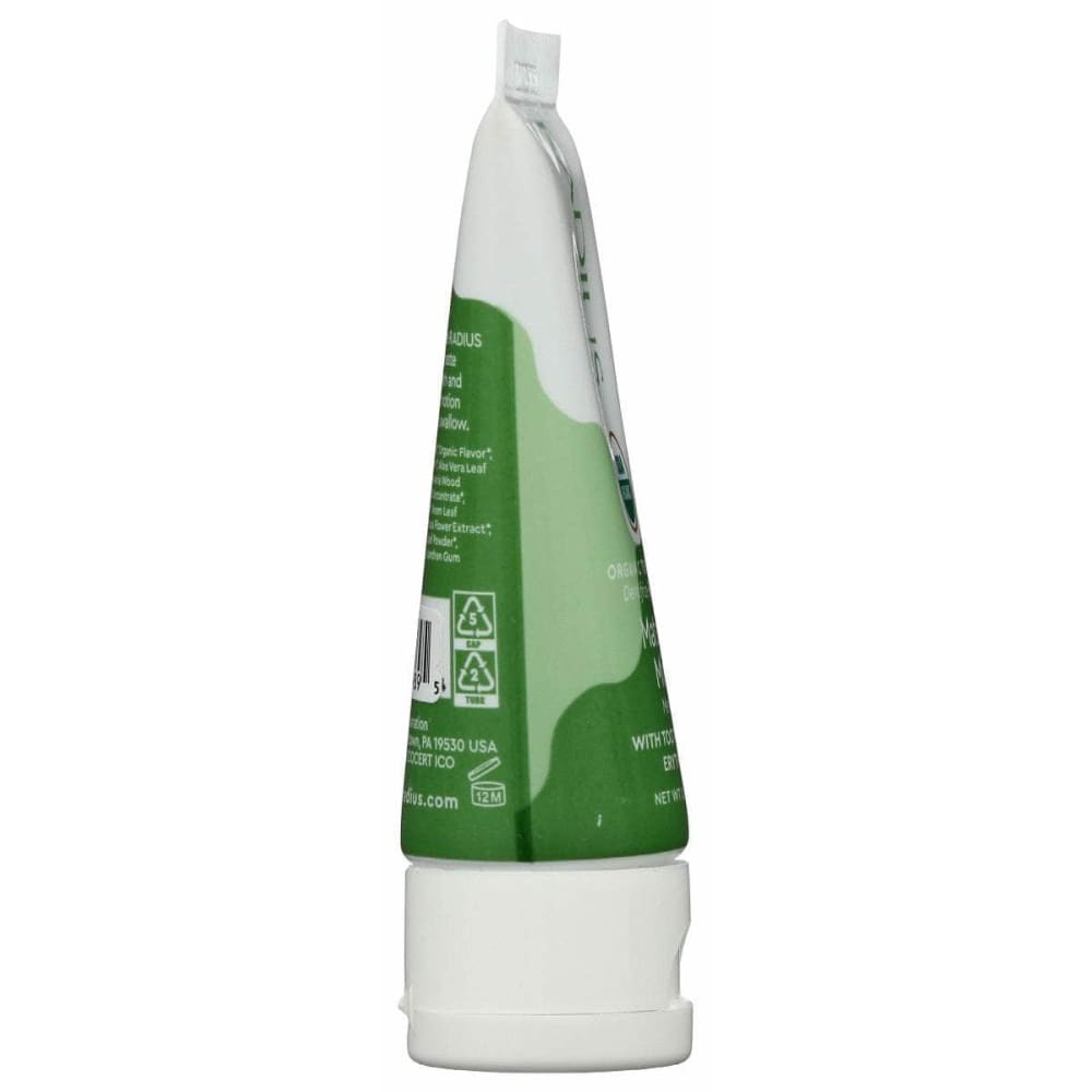 RADIUS Beauty & Body Care > Oral Care > Toothpastes & Toothpowders RADIUS: Matcha Mint Organic Toothpaste, 0.8 oz