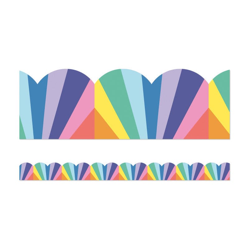 Rainbow Burst Scalloped Border We Stick Together (Pack of 10) - Border/Trimmer - Carson Dellosa Education