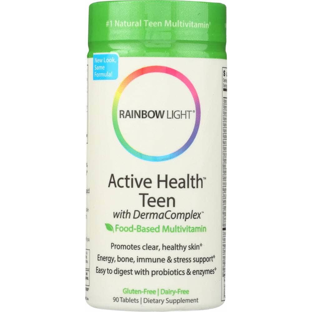 RAINBOW LIGHT Categories > Vitamins > Multivitamins > Multivitamins, Children RAINBOW LIGHT Active Health Teen with Derma Complex Food-Based Multivitamin, 90 Tablets
