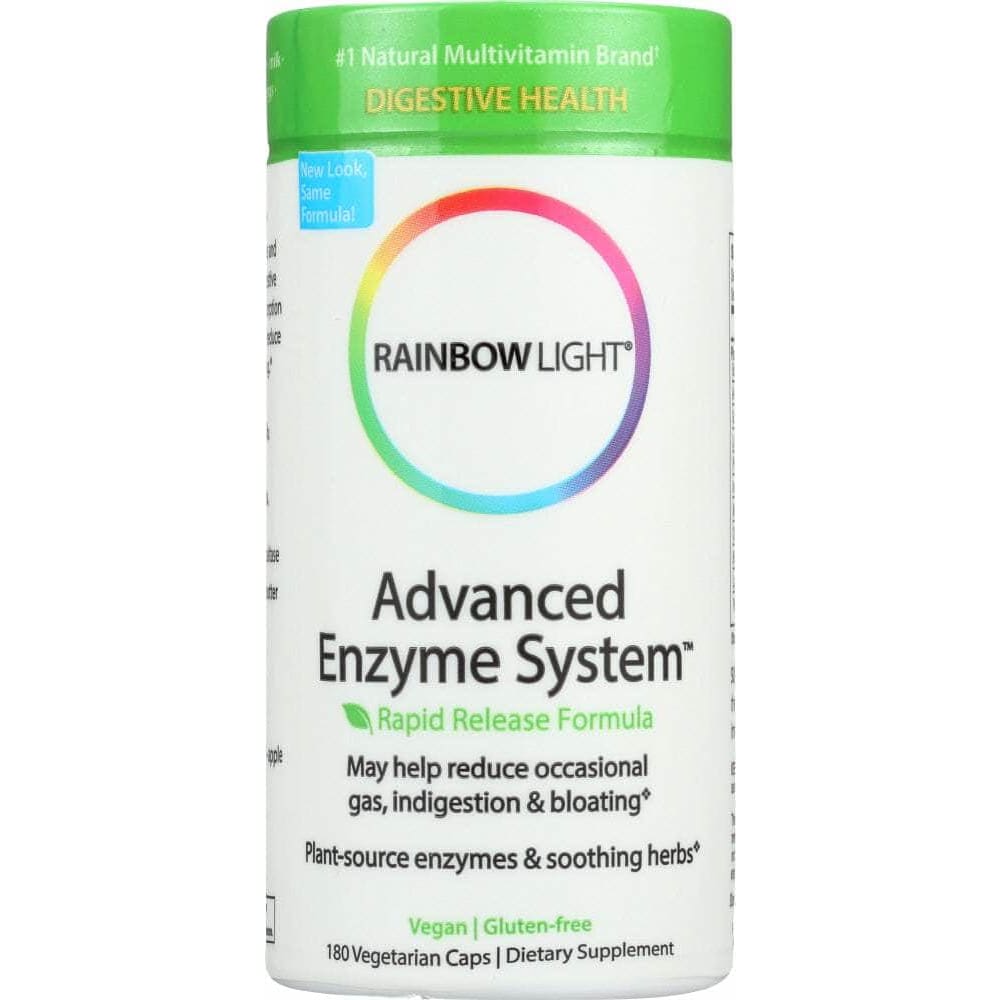 RAINBOW LIGHT Categories > Supplements > Digestive Enzymes RAINBOW LIGHT Advanced Enzyme System Rapid Release Formula, 180 Vegetarian Capsules