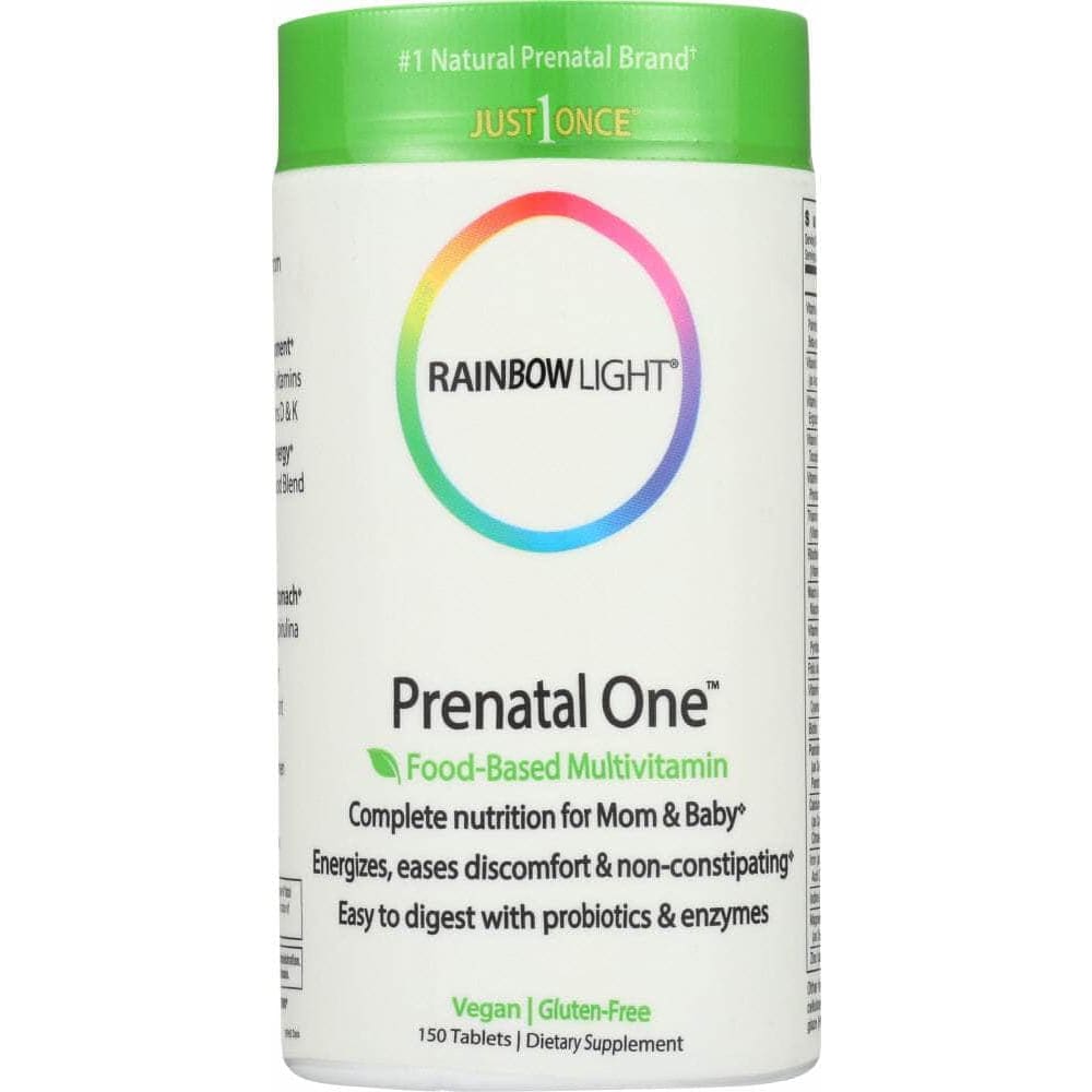 RAINBOW LIGHT Categories > Health Topics > Women&#39;s Health RAINBOW LIGHT Just Once Prenatal One Food-Based Multivitamin, 150 Tablets