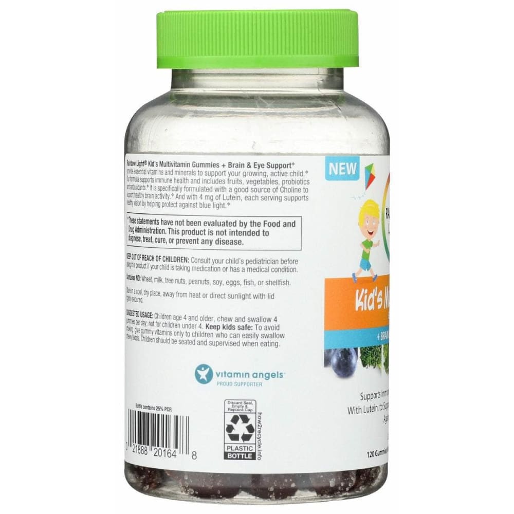 RAINBOW LIGHT Vitamins & Supplements > Vitamins & Minerals RAINBOW LIGHT: Kids Multivitamin Gummies Brain And Eye Support, 120 pc
