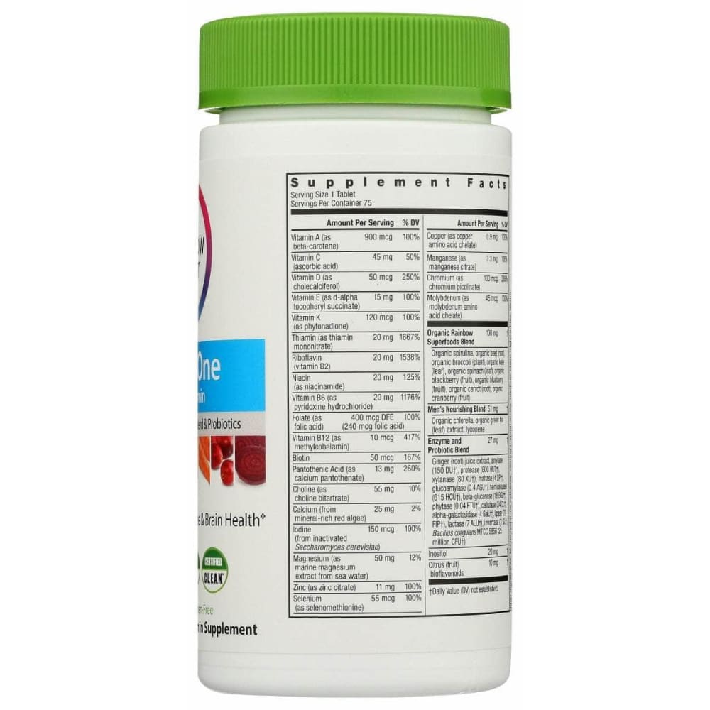 RAINBOW LIGHT Health > Vitamins & Supplements RAINBOW LIGHT: Mens One Multivitamin, 75 pc