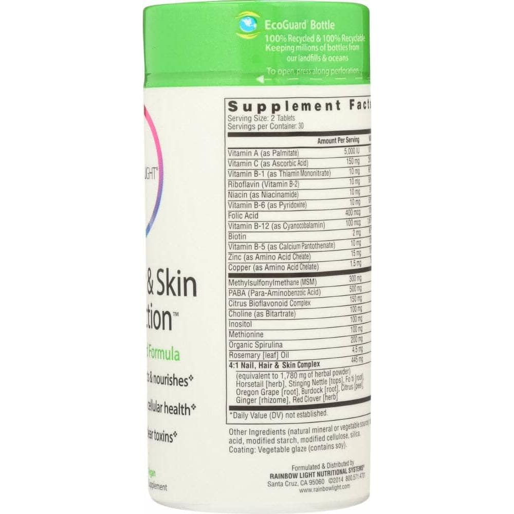 RAINBOW LIGHT Herbs & Homeopathic > HERBAL FORMULAS > HERBAL FORMULAS OTHER RAINBOW LIGHT: Nail Hair & Skin Connection, 60 tb