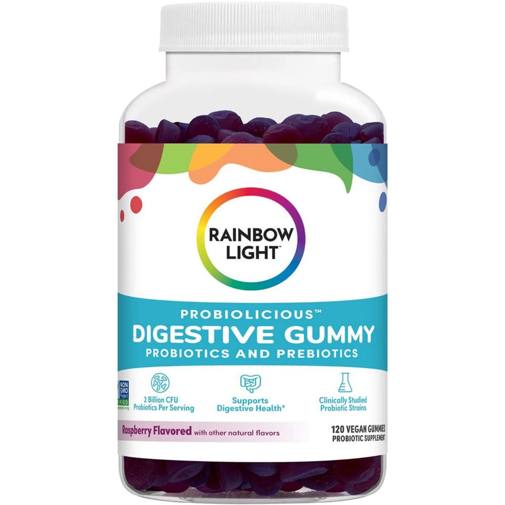 Rainbow Light Probiolicious Digestive Gummy Probiotics and Prebiotics Raspberry (120 ct.) - New Health & Beauty - Rainbow