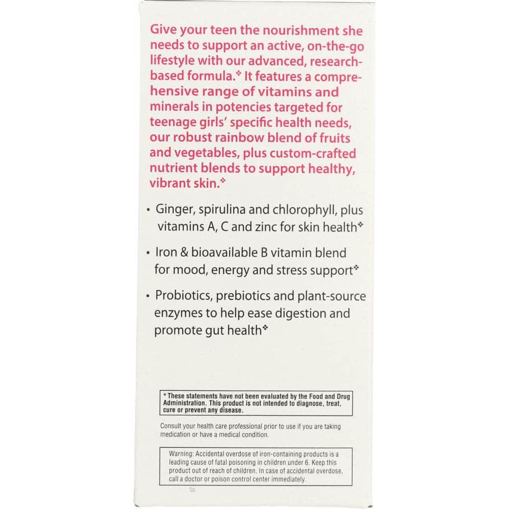 Rainbow Light Vitamins & Supplements > Vitamins & Minerals RAINBOW LIGHT: Teen Girl's Multivitamin plus Healthy Skin Support, 180 tb