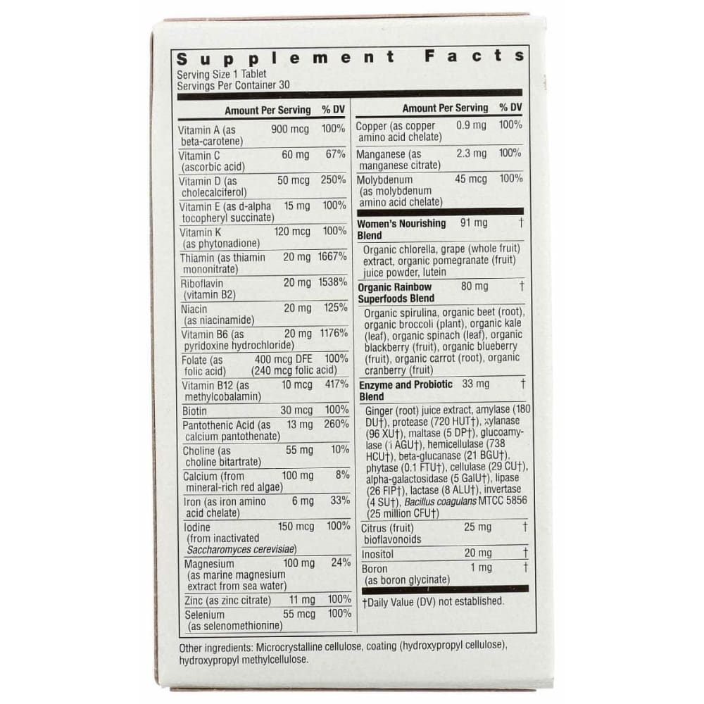 RAINBOW LIGHT Health > Vitamins & Supplements RAINBOW LIGHT VIBRANCE: Womens One Multivitamin, 30 cp