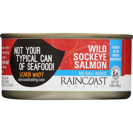 RAINCOAST TRADING: Salmon Sockeye No Salt Added 5.65 oz (Pack of 4) - Grocery > Meal Ingredients > WATER BOTTLES > SS SEAFOOD OTHER -
