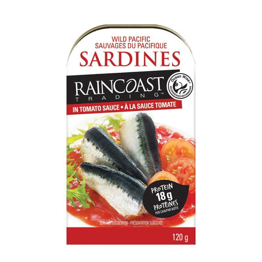 RAINCOAST TRADING: Sardines Tomato Sauce 4.2 oz (Pack of 5) - Meat Poultry & Seafood - RAINCOAST TRADING