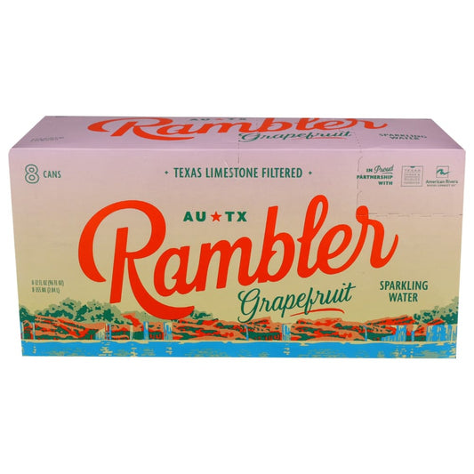 RAMBLER: Water Sprk Grapefruit 8Pk 96 FO (Pack of 5) - Grocery > Beverages > Water > Sparkling Water - RAMBLER